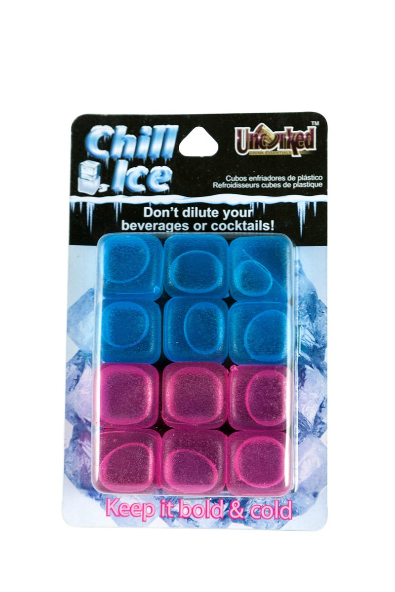 Items 4 U Chill Ice: Plastic Ice Cubes 12 ct. (6 Blue + 6 Pink) - Image 2